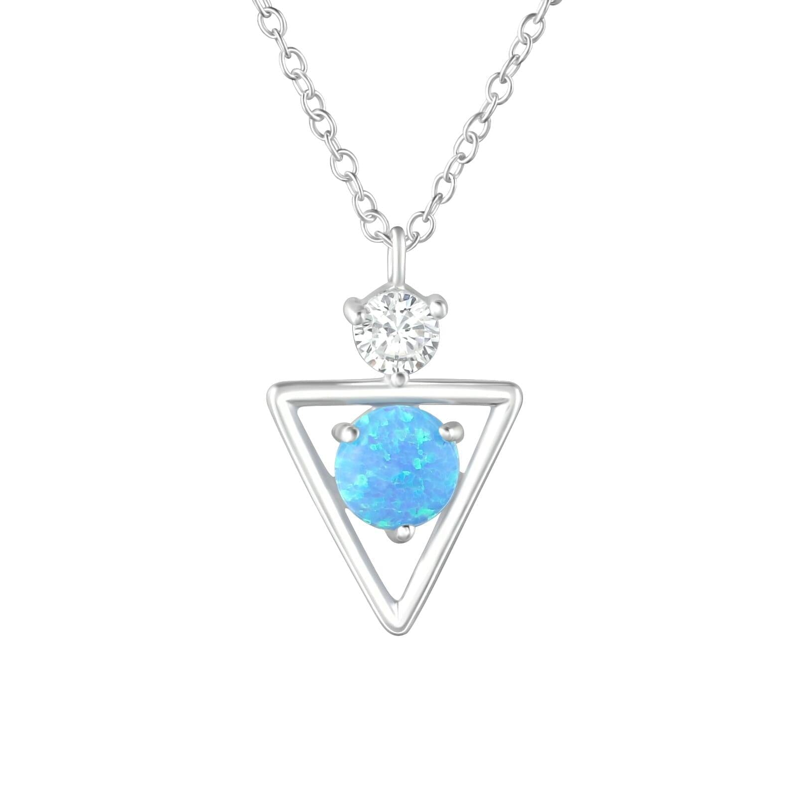 Asfour Enamel 925 Sterling Silver Necklace, Blue