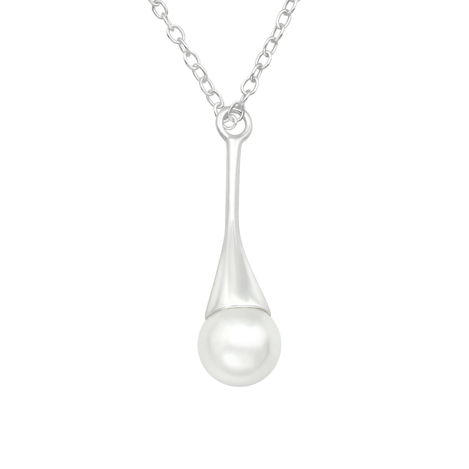 Asfour Loly 925 Sterling Silver Necklace, White