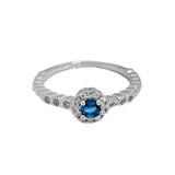 Ring R1069-B - 925 Sterling Silver - Asfour Crystal