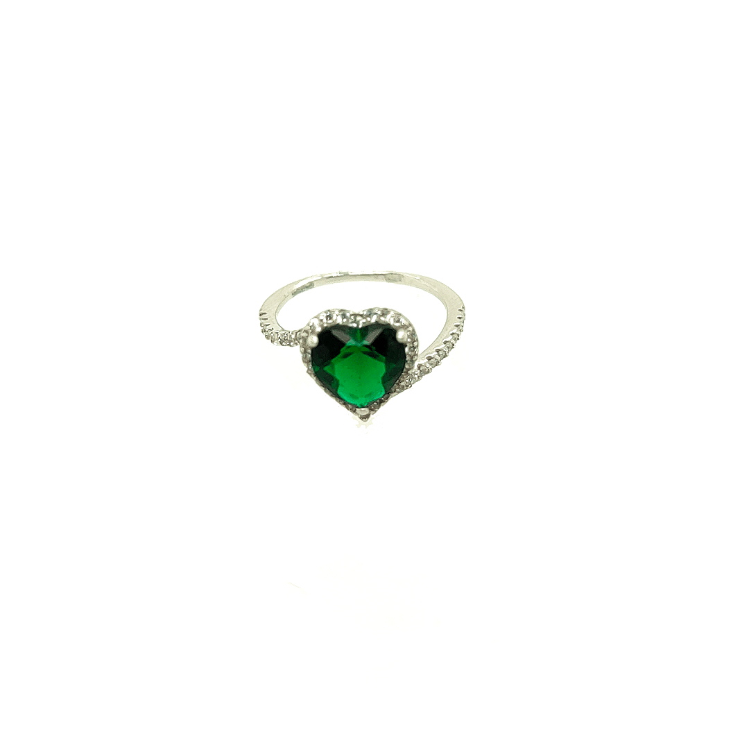 Asfour-Crystal-Sterling-Silver-925-Green-Heart-Ring-Silver-size7