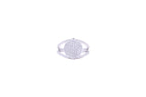 Asfour Crystal Silver Ring With Cluster Round Ball Design In 925 Sterling Silver RD0004-8