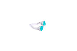 Asfour Crystal Drew Ring With Aquamarine Tie Bow Design In 925 Sterling Silver RD0017-GC-7