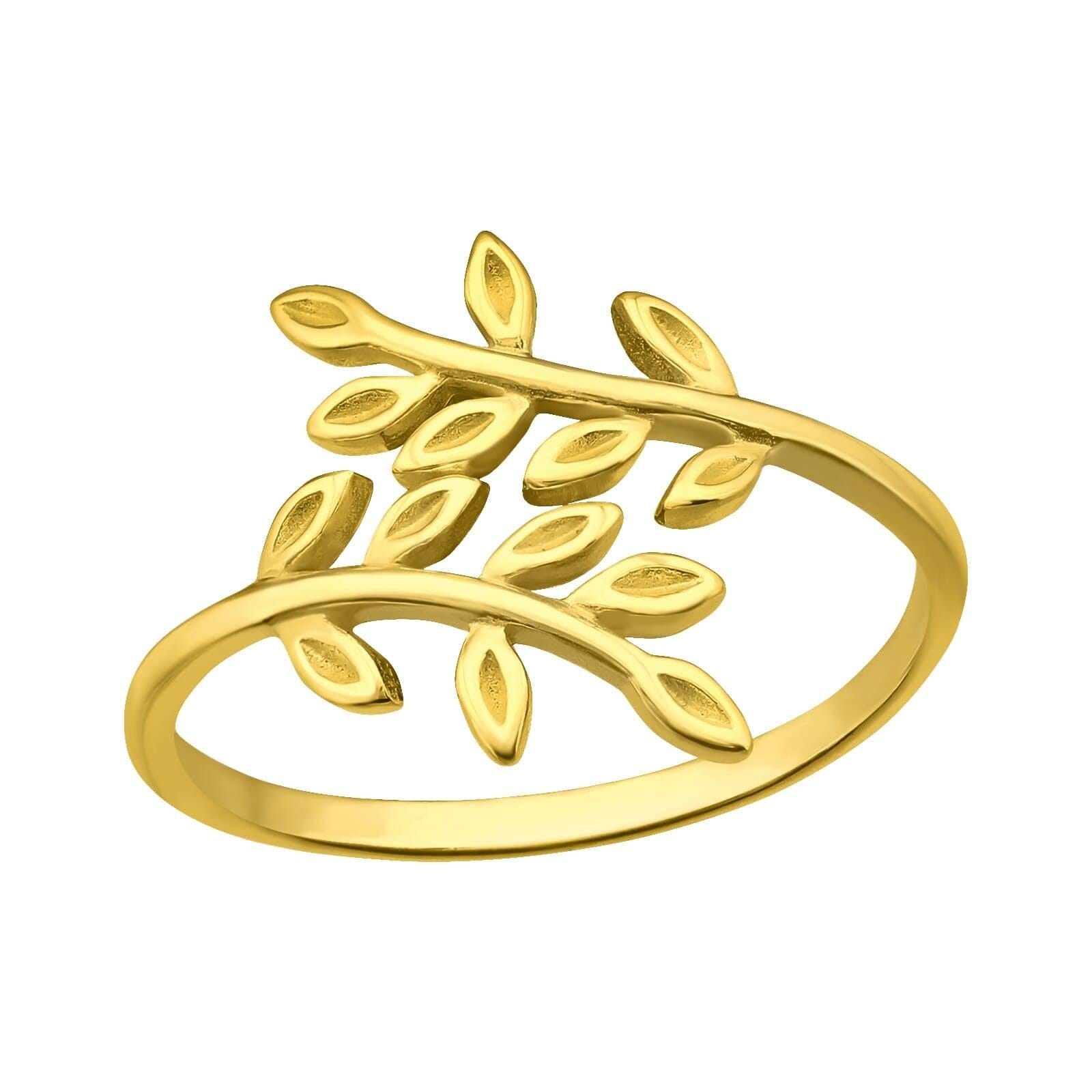 Asfour 925 Sterling Silver Ring, Gold