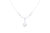 Asfour Crystal Necklace & Earring And Bracelet Set With Round & Infinty Design In 925 Sterling Silver SR0084