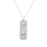 Asfour rounded Zircon Stone 925 Silver Necklace - N1914