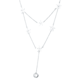 Asfour rounded Zircon Stone 925 Silver Necklace - N1908