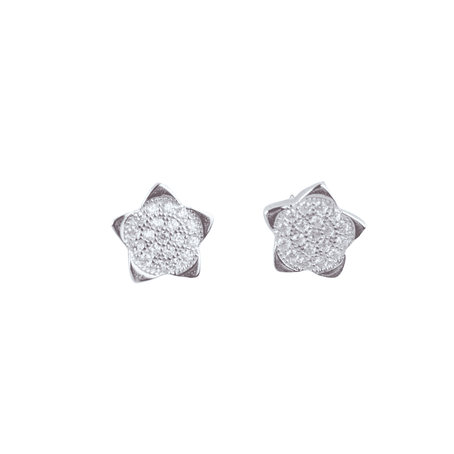 Asfour rounded Zircon Stone 925 Silver earring - E1772