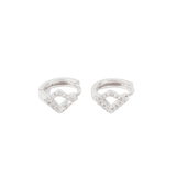 Asfour rounded Zircon Stone 925 Silver earring - E1766