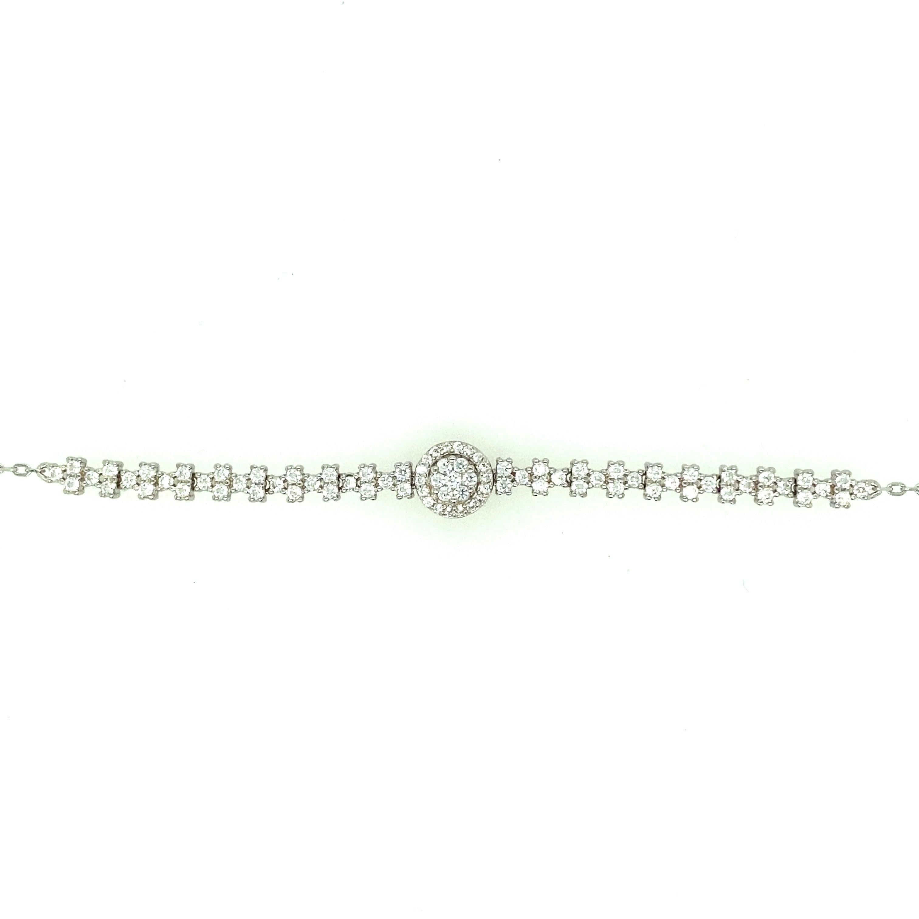Bracelet b1475 - 925 Sterling Silver - Asfour Crystal