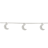 Asfour rounded Zircon Stone Silver 925 Chain Bracelet - BR0059