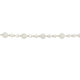 Asfour rounded Zircon Stone Silver 925 Chain Bracelet - BR0060