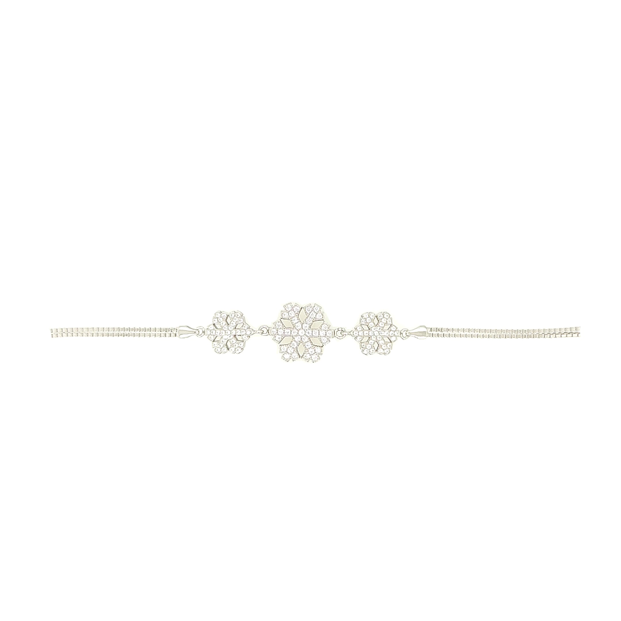 Asfour Crystal 925 Sterling Silver Star Bracelet