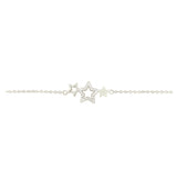 Asfour Crystal 925 Sterling Silver Stars Bracelet