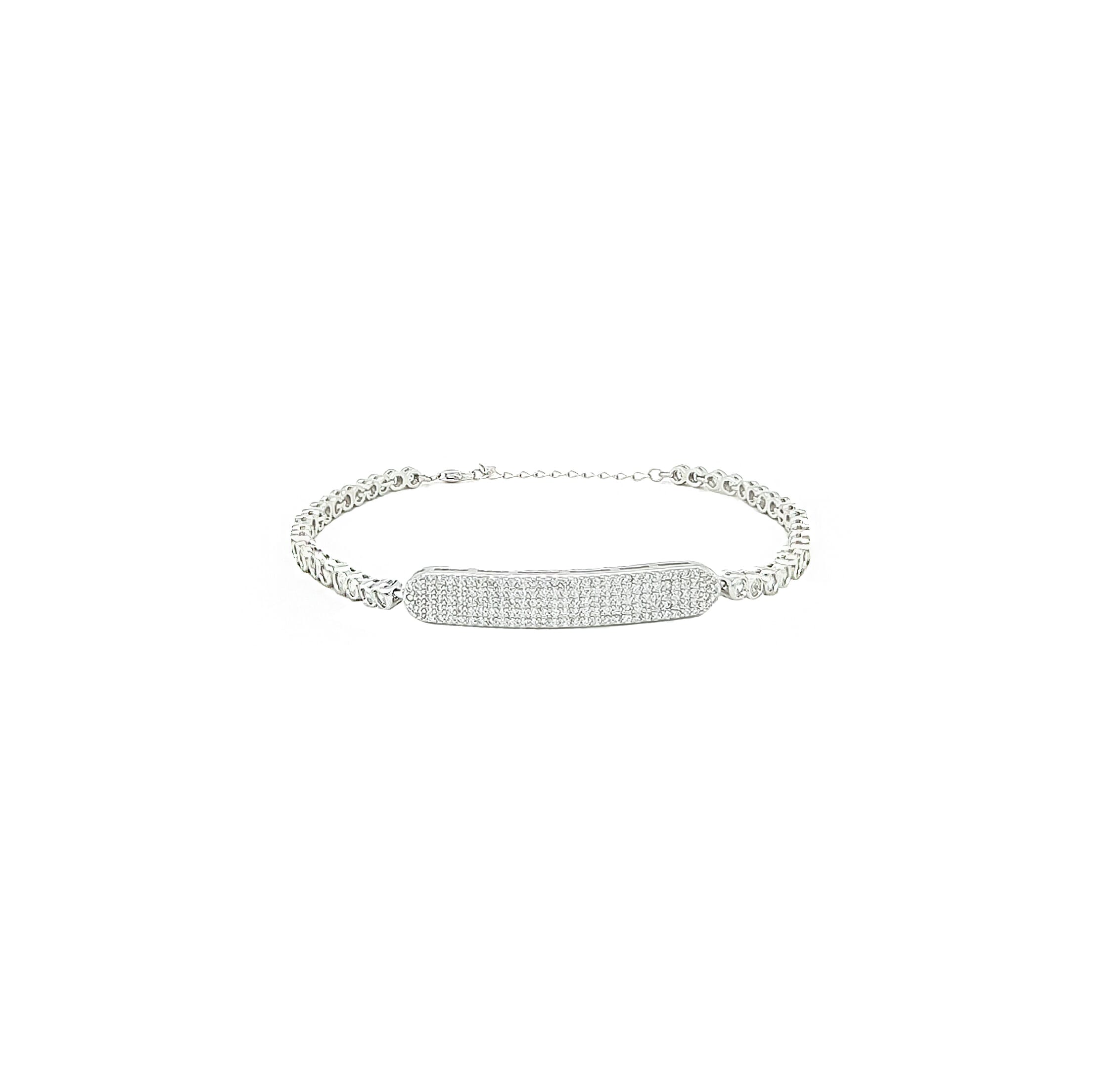 Asfour Crystal 925 Sterling Silver  Round Bracelet