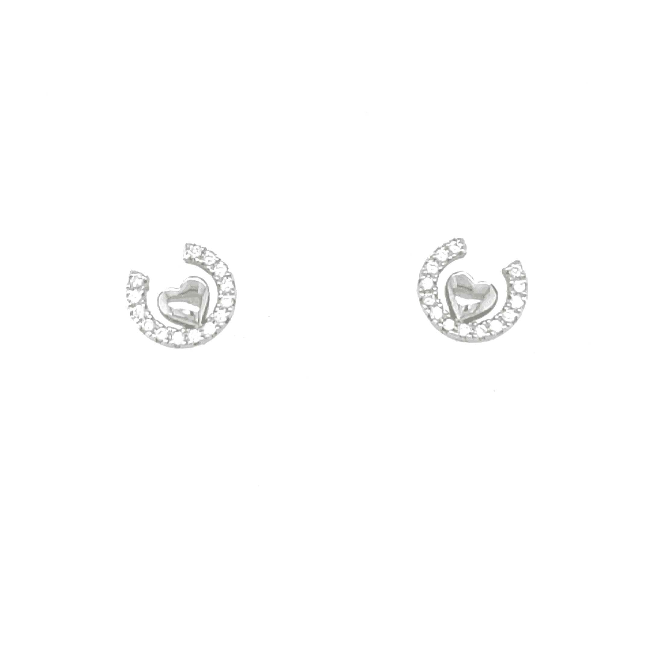 Asfour rounded Zircon Stone Silver 925 Earring - ER0173