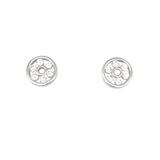 Asfour rounded Zircon Stone Silver 925 Earring - ER0175