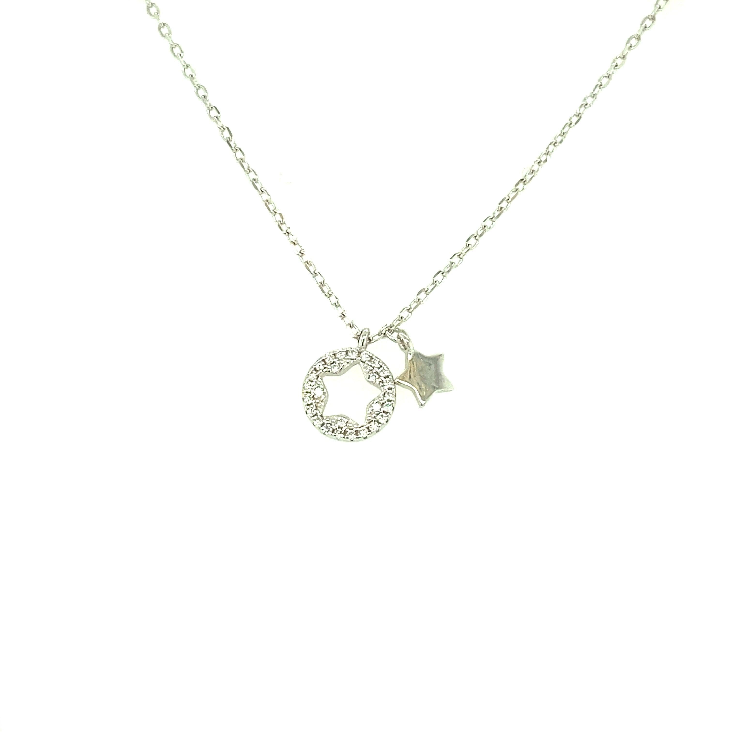 Necklace n1493 - 925 Sterling Silver - Asfour Crystal