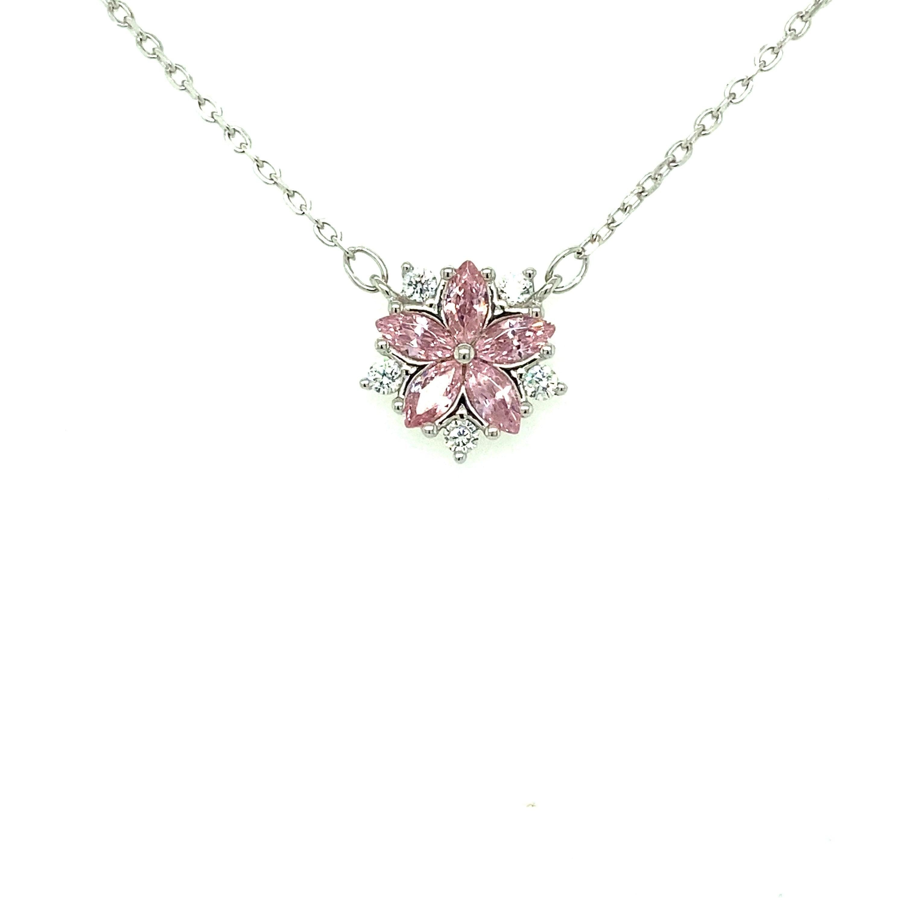 Necklace n1506-s - 925 Sterling Silver - Asfour Crystal