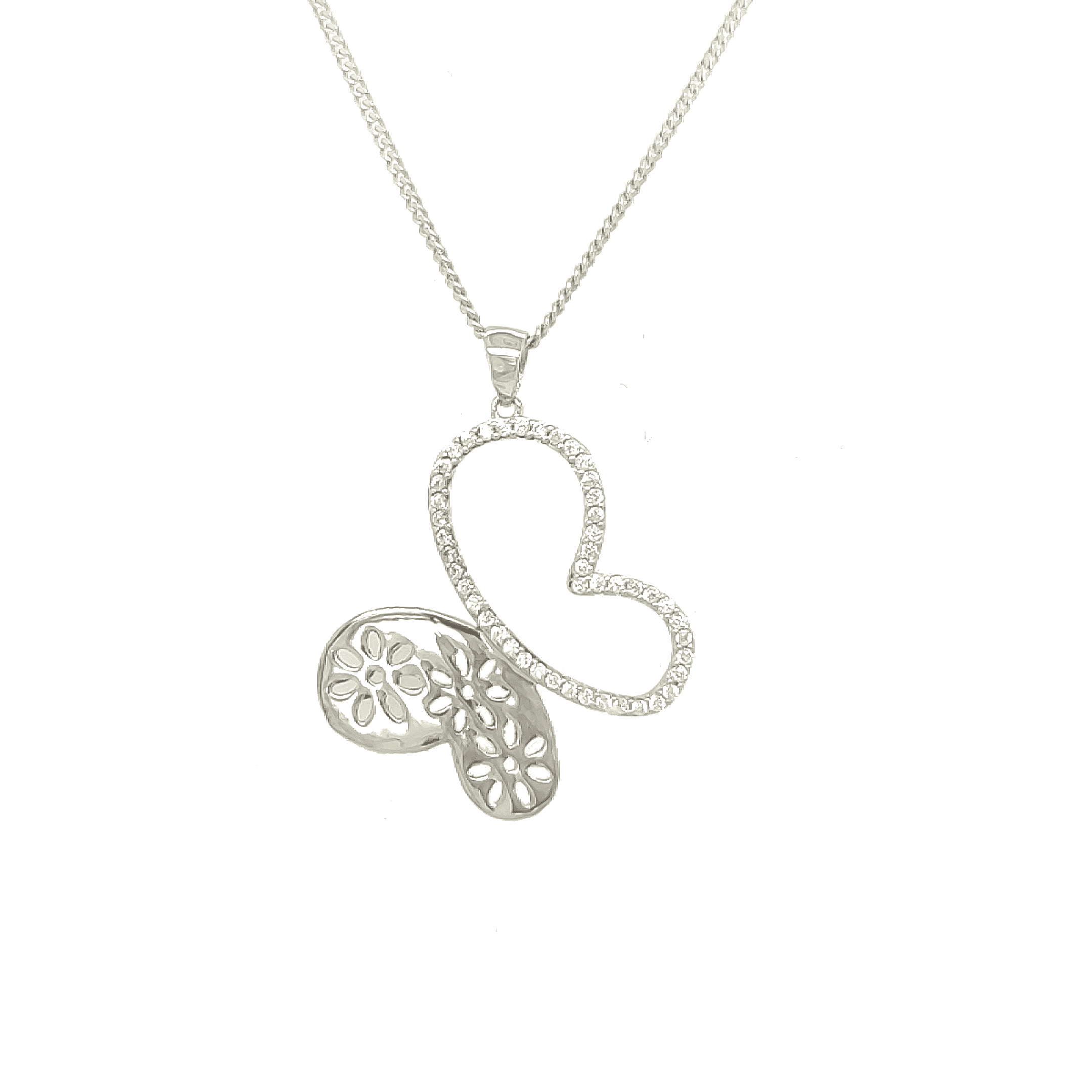 Asfour ButterFly Necklace in 925 Sterling Silver