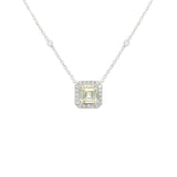Asfour CrystalNecklaces With Clear  &  YellowZircon NK0040-Y-Silver