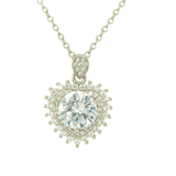 Asfour rounded Zircon Stone Silver 925 Necklace - NR0048