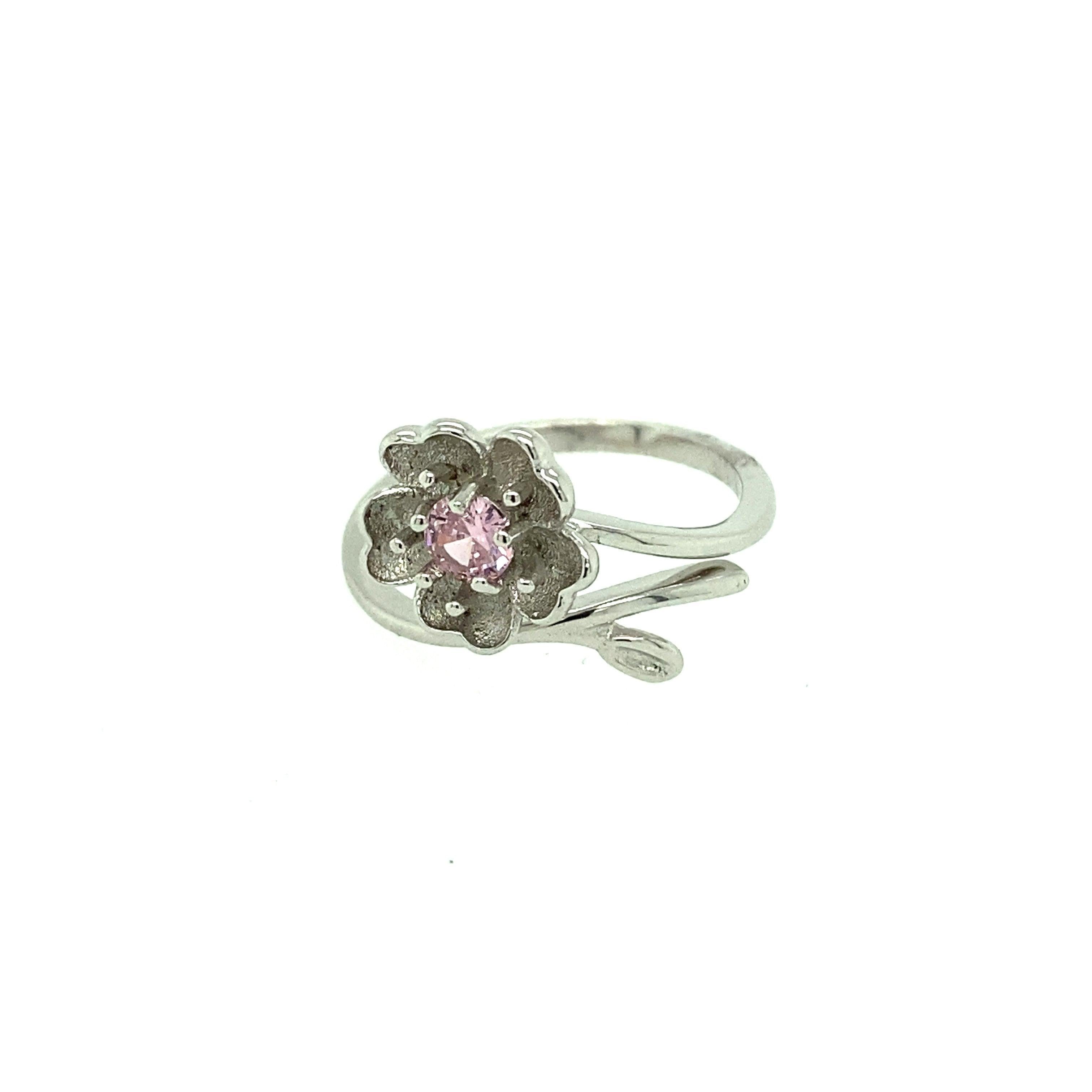 Ring r1043-w - 925 Sterling Silver - Asfour Crystal